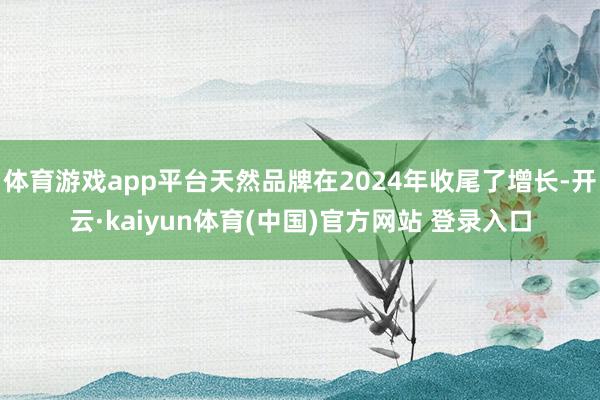 体育游戏app平台天然品牌在2024年收尾了增长-开云·kaiyun体育(中国)官方网站 登录入口