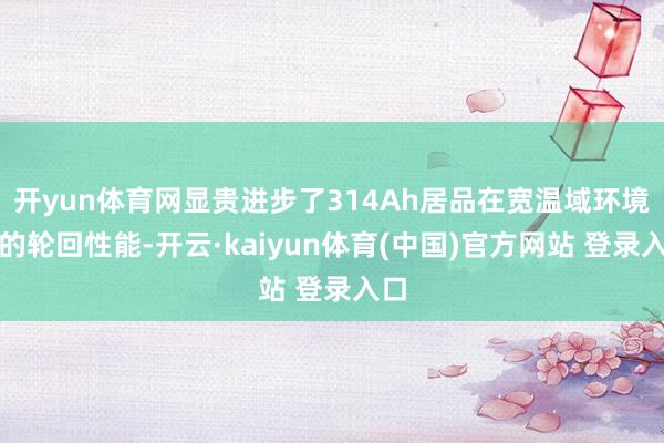 开yun体育网显贵进步了314Ah居品在宽温域环境下的轮回性能-开云·kaiyun体育(中国)官方网站 登录入口