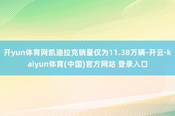 开yun体育网凯迪拉克销量仅为11.38万辆-开云·kaiyun体育(中国)官方网站 登录入口