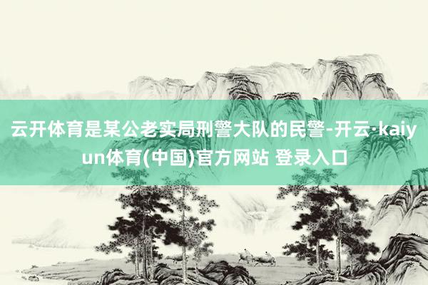 云开体育是某公老实局刑警大队的民警-开云·kaiyun体育(中国)官方网站 登录入口